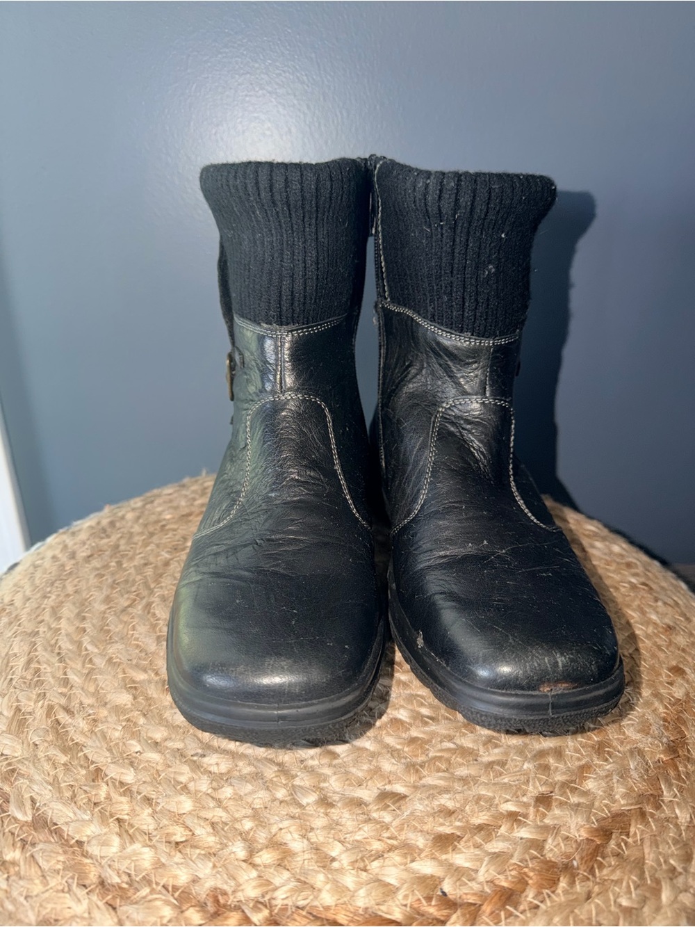Rieker Hillary Black Leather Winter Boots - Picture 7 of 11